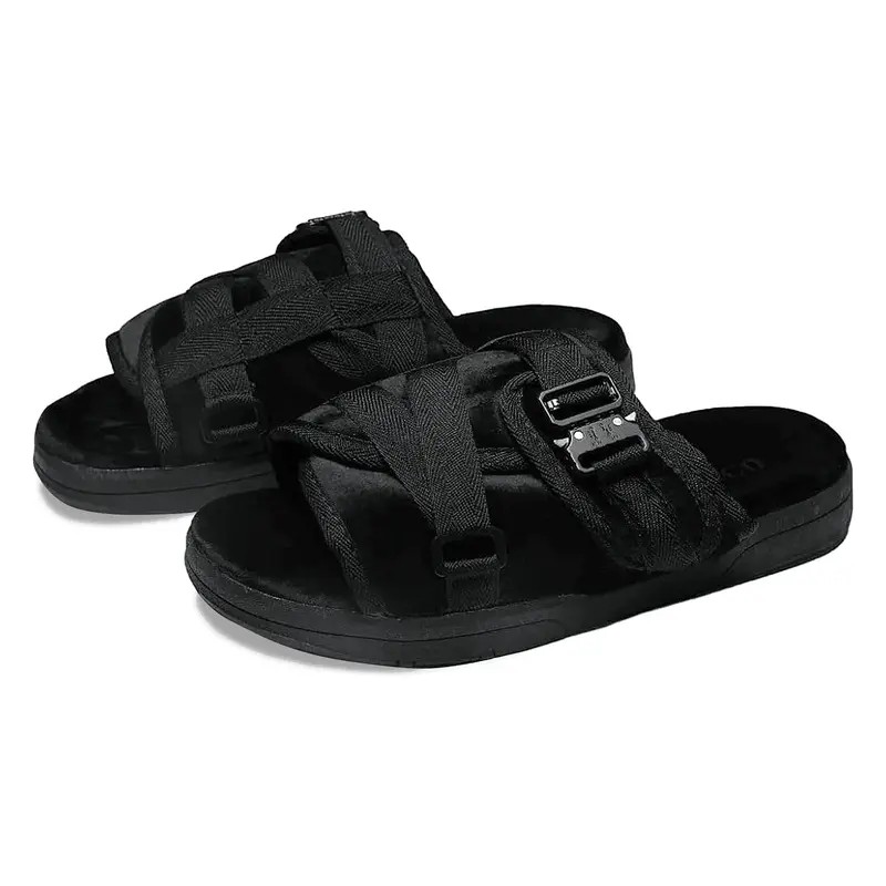 Velour Sandals for Men and Women – Remastered Comfort Slides with Plush Velour Upper, Adjustable Straps, Arch Support & Sli...