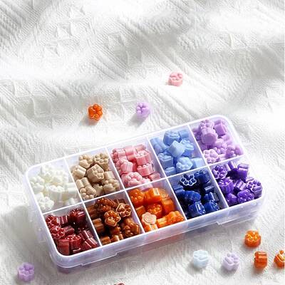 10 Grids 10 Random Colors Sealing Wax Particles