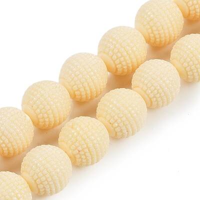 Synthetic Coral Carved Beads Strands