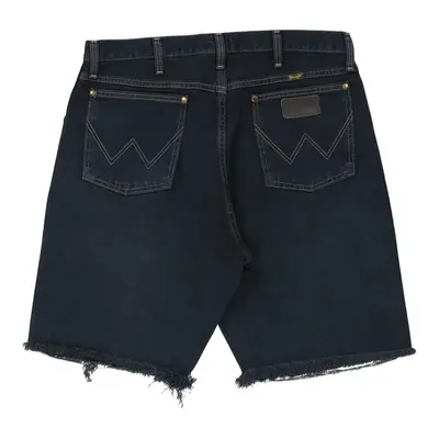 Wrangler Denim Shorts - 34W 10L Dark Wash Cotton
