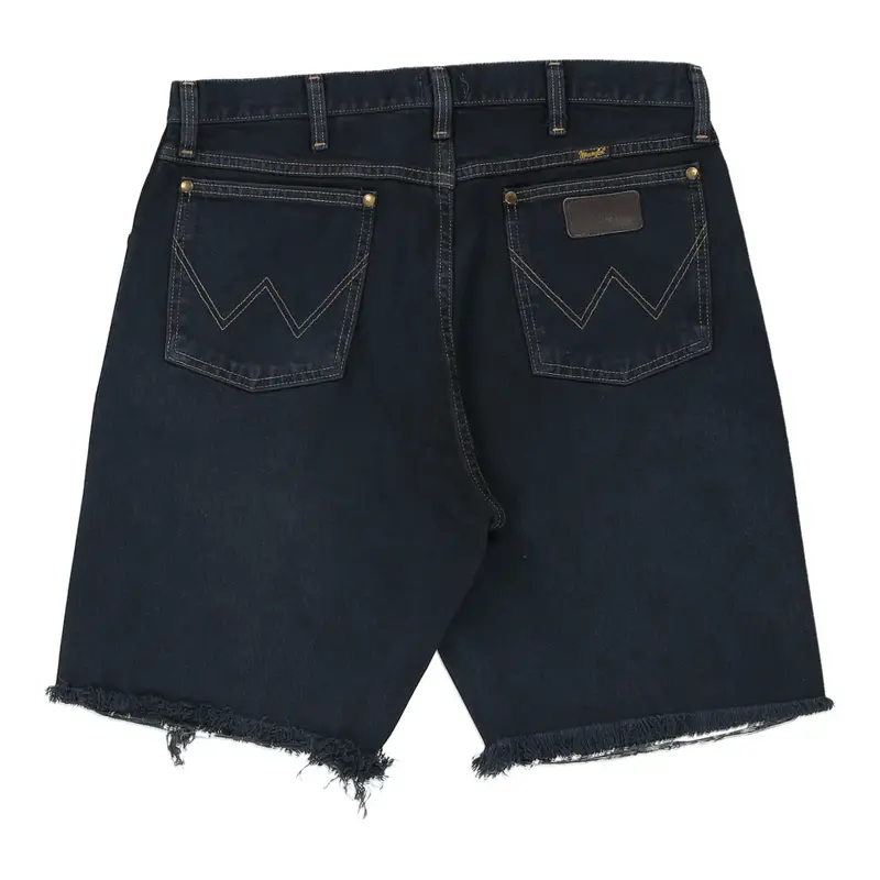 Wrangler Denim Shorts - 34W 10L Dark Wash Cotton