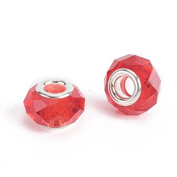 Faceted Glass European Beads