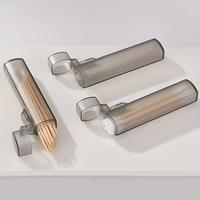 Portable Toothpick Holder, 3 Counts Clear Toothpick & Cotton Swabbox, Toothpick Dispenser,  Toothpick Storage Organizer Box f...