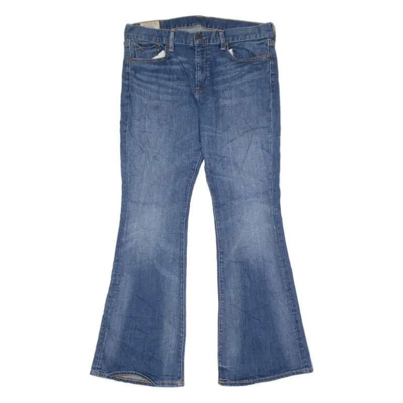 POLO RALPH LAUREN Womens Jeans Blue Regular Flared Stone Wash W32 L30