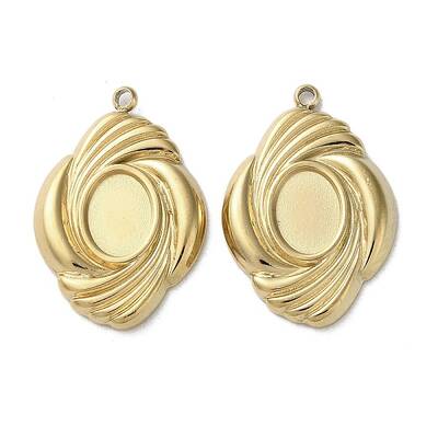 Ion Plating(IP) 304 Stainless Steel Pendant Canbochon Srttings