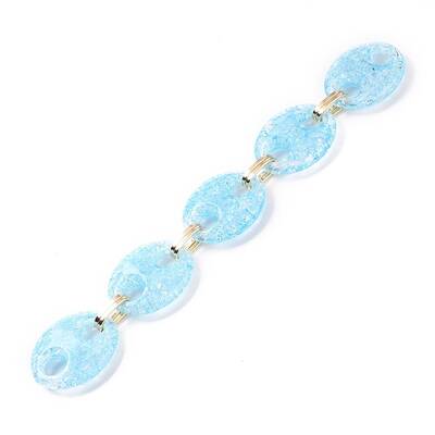 Handmade Crackle Acrylic Coffee Bean Chains