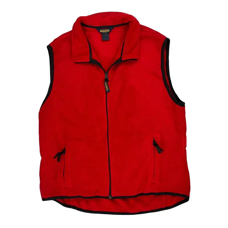 Woolrich Fleece Gilet - XL Red Polyester