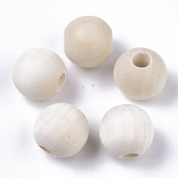 Unfinished Natural Wood Beads