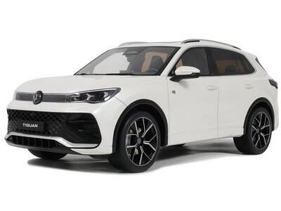 2024 Volkswagen Tiguan E Tsi R-Line Oryx White Pearl Limited Edition to 999 pieces Worldwide 1/18 Model Car by Otto Mobile