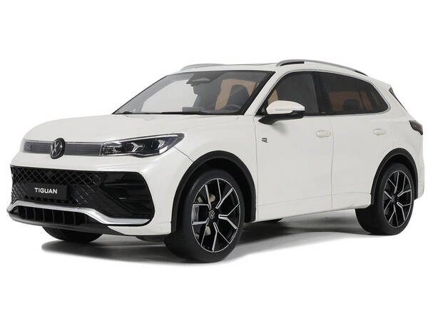 2024 Volkswagen Tiguan E Tsi R-Line Oryx White Pearl Limited Edition to 999 pieces Worldwide 1/18 Model Car by Otto Mobile