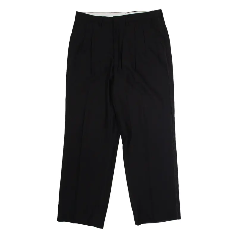 ECUIDIO TUCCI Tuxedo Mens Trousers Black Regular Straight Wool W34 L29