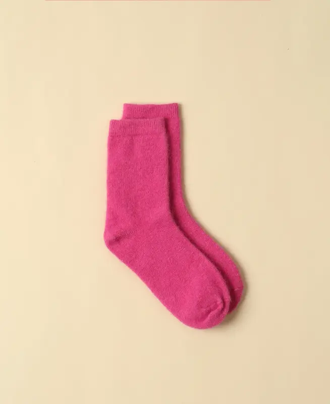 Women's Wool Crew Sock Mimi - Hot Pink