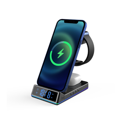 Wireless Charger For iPhone Night Light Alarm Clock