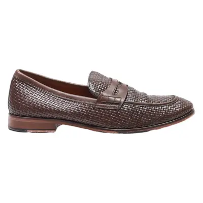 JONES Loafer Shoes Brown Leather Mens UK 10.5