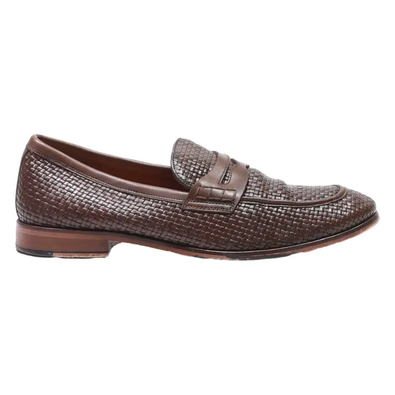 JONES Loafer Shoes Brown Leather Mens UK 10.5