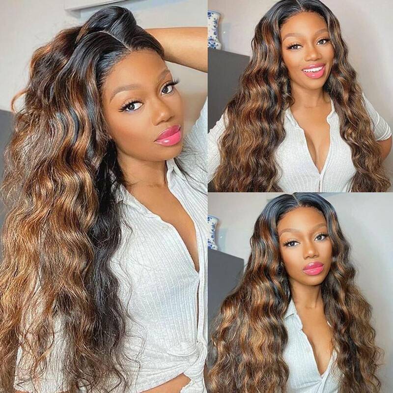Ashimary Highlight Body Wave Wig 4x4 13x4 13x6 Lace Front Human Hair Wig