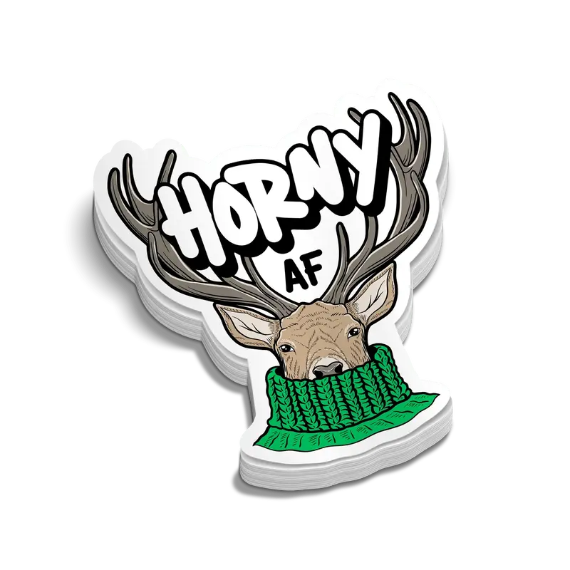 Horny AF - Hard Hat Decal