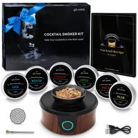 Yilador Electric Cocktail Smoker Kit, Drink Cocktail Kit for Old Fashioned Bourbon Whiskey etc., 6 Flavours Wood Chips, Bar S...