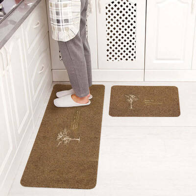 Household Water-absorbent And Oil-proof Anti-slip Mat Bath And Bathroom Foot Mat | Color: 5style | style: 2pcs set