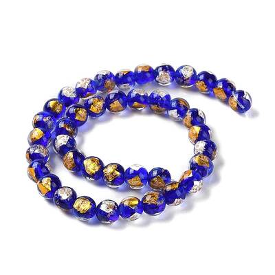 Handmade Gold & Silver Foil Lampwork Beads