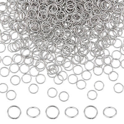 UNICRAFTALE about 1200Pcs Open Jump Rings Stainless Steel Jump Rings Metal Round Ring Connectors for DIY Jewelry Making 10mm