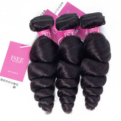ISEE HAIR Loose Wave Bundles Deal 10A Grade 100% Human Virgin Hair unprocessed
