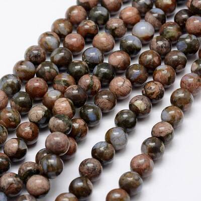 Natural Glaucophane Beads Strands