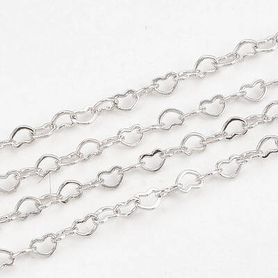 Brass Heart Link Chains