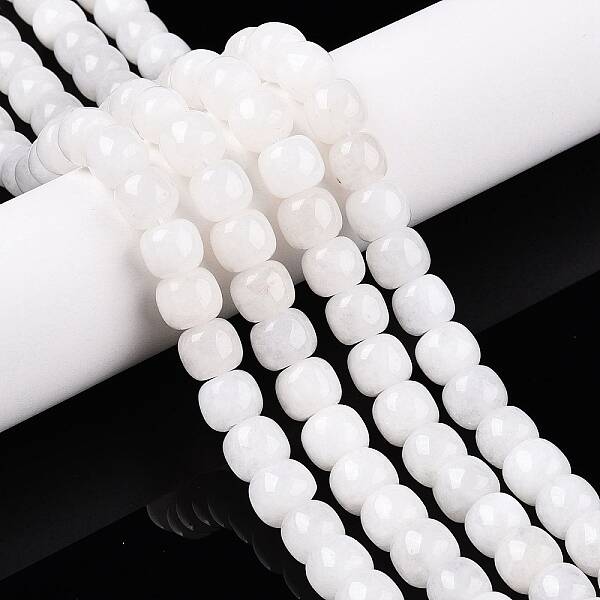 Dyed Natural White Jade Beads Strands