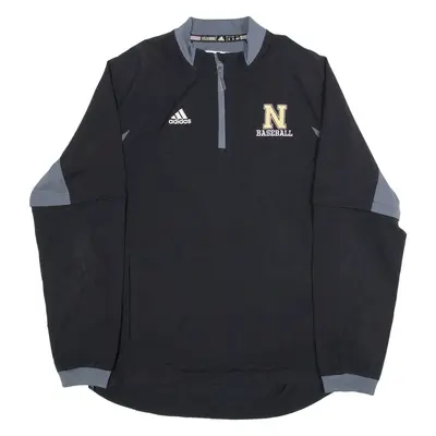 ADIDAS Northeastern Baseball Mens Sweatshirt Black 1/4 Zip USA S
