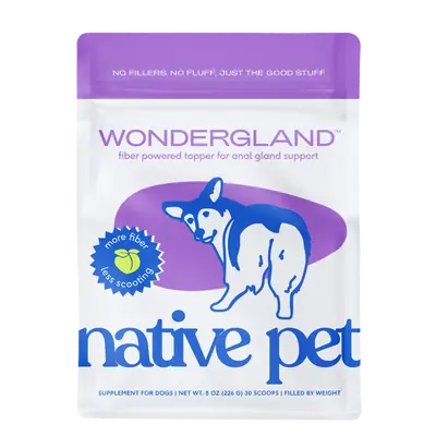 Native Pet WonderGland - Anal Gland Supplement for Dogs - Natural Fiber Powered Topper for Anal Gland Support