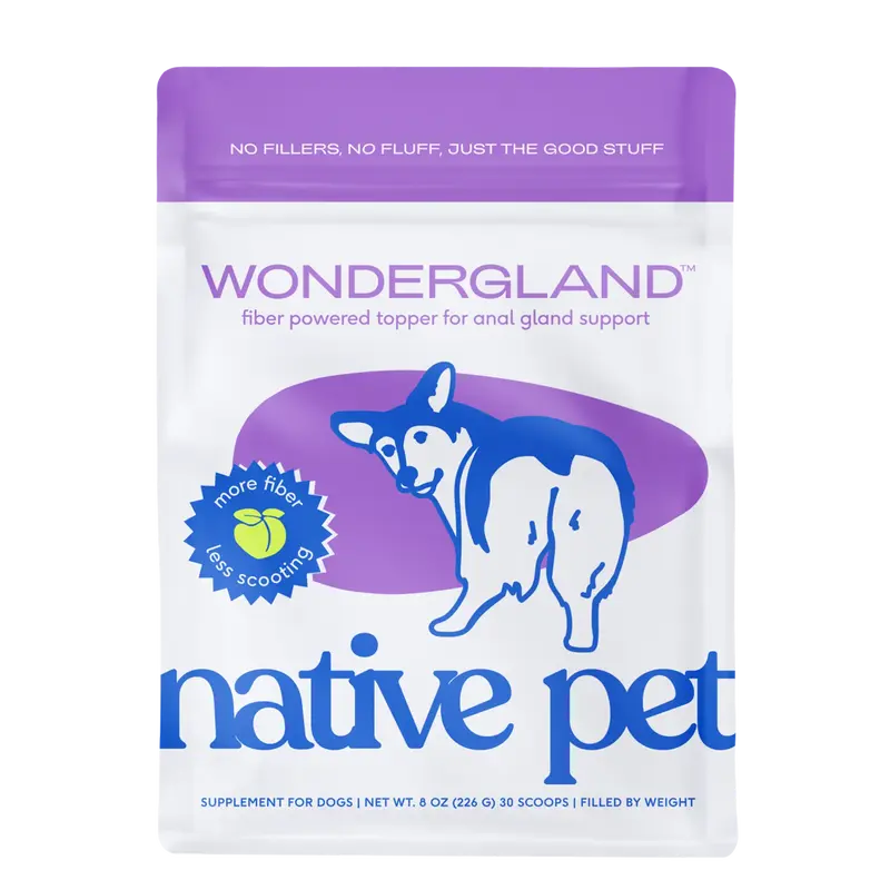 Native Pet WonderGland - Anal Gland Supplement for Dogs - Natural Fiber Powered Topper for Anal Gland Support