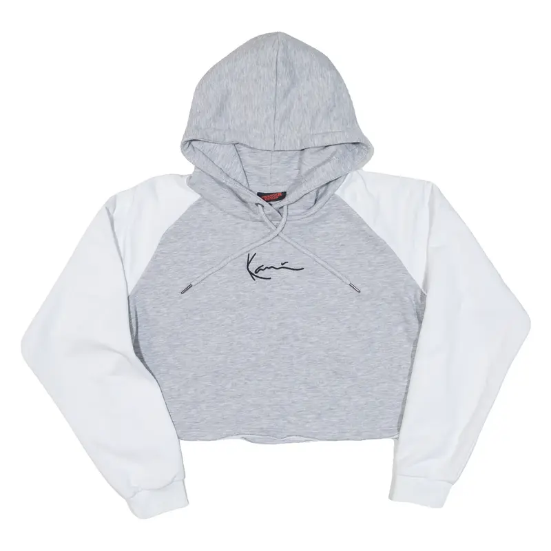 KARL KANI Cropped Stranger Things Womens Grey Hoodie M