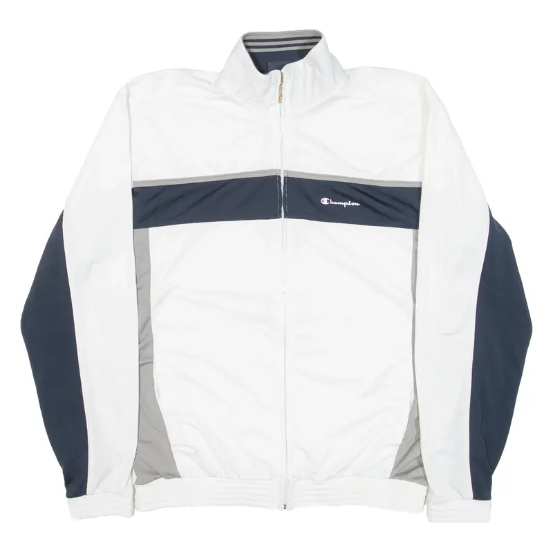 CHAMPION Mens Track Jacket White Colourblock 2XL