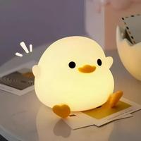 Cute Duck Design Night Light, USB Rechargeable Night Light, Decorative Light for Home Bedroom, Living Room, Office