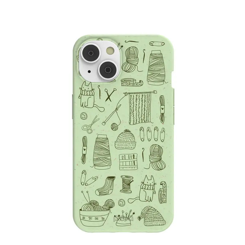 Sage Green Knit Nook iPhone 14/16e Case