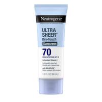 Ultra Sheer Dry-Touch Sunscreen Lotion, Broad Spectrum SPF 70 UVA/UVB Protection, Oxybenzone-Free, Water Resistant, Non-Comed...