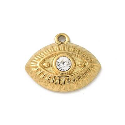 304 Stainless Steel Rhinestone Pendants