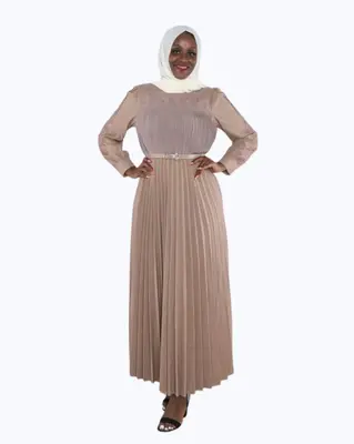 EG Majestic Pleated Dress - Elegant Floral Design, Versatile Style for Various Occasions, Perfect for Special Occasions and C...