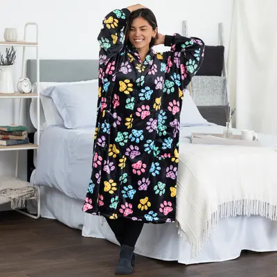 Super Cozy™ Premium Full Zip Oversized Blanket Hoodie - Paws Galore™