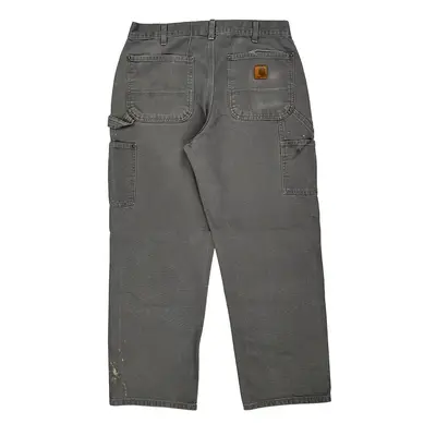 Carhartt Double Knee Carpenter Trousers - 31W 29L Grey Cotton