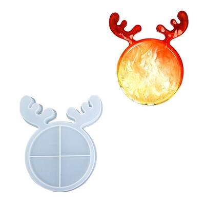 DIY Christmas Antler Display Tray Silhouette Silicone Molds