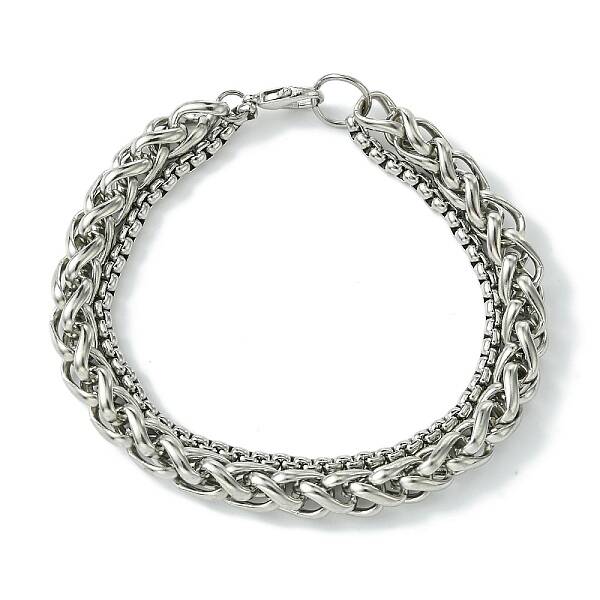Alloy Wheat Chain & Box Chain Bracelets for Women Men