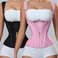 Waist Trainer Corset |   Adjustable shoulder straps and steel frame support |   Double Compression Shaper with Zipper Closure...