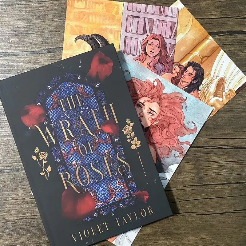 Hardcover The Wrath of Roses by Violet Taylor (Signed Bundle SFW/NSFW Prints Dark Romance Fairytale Reimagining Monster Roman...