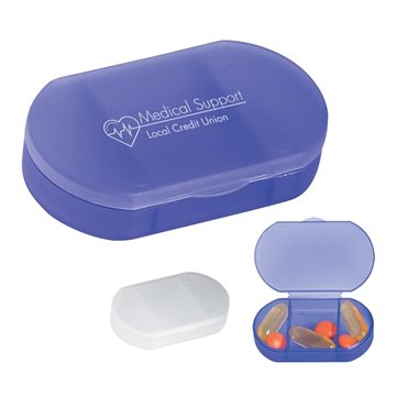250 Customized Oval Shape Pill Holder - FDA Approved