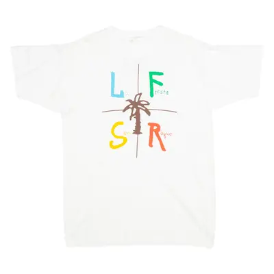 LA FRESTA Mens T-Shirt White USA L