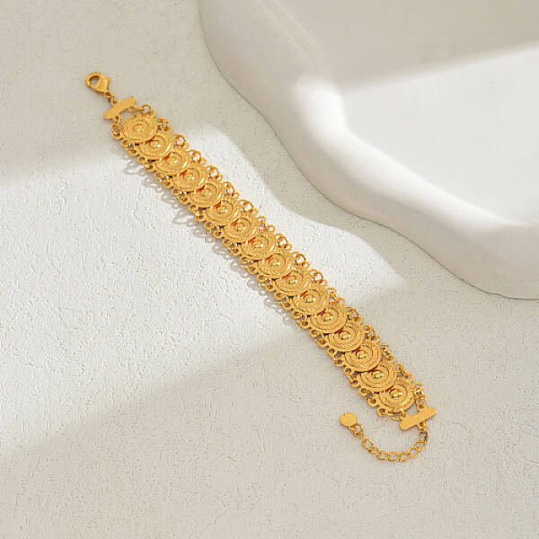 Brass Coin Link Bracelets