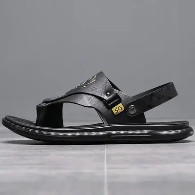 Ubetif Mens Comfortable Slip on Sandal teslic shoes Black Boy Summer Footwear Casual Flip Flops