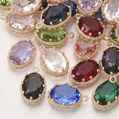 Faceted Glass Pendants